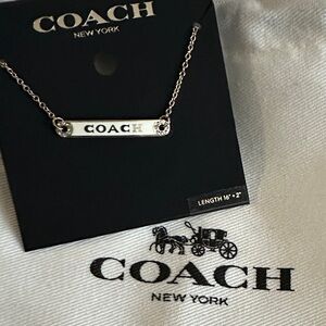 Coach Silver -Tone Logo Bar Bracelet (NWTs) Dust bag included.